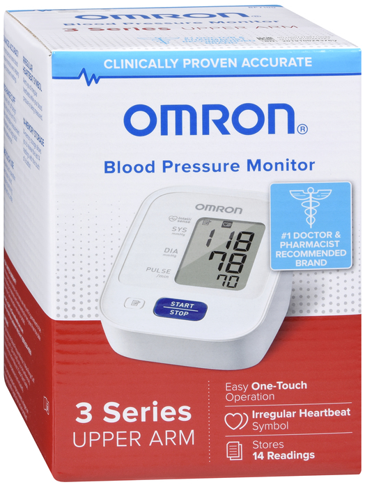 OMRON 3 SERIES BLOOD PRESSURE MONITOR OMRON 3 SERIES UPPER ARM BLOOD PRESSURE MONITOR Product Image
